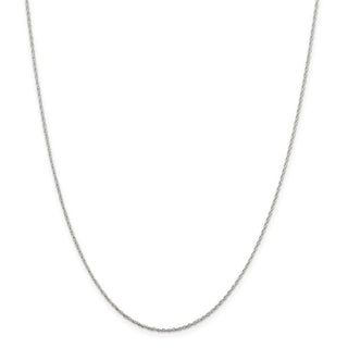 22" Sterling Silver 1.25mm Loose Rope Chain Necklace w/4in ext.