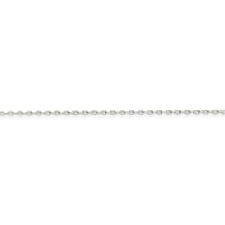 18" Sterling Silver 1mm Diamond-cut Long Link Cable Chain Necklace w/2in ext.