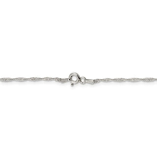 24" Sterling Silver 1mm Diamond-cut Long Link Cable Chain Necklace