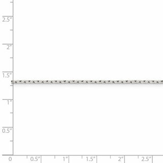 24" Sterling Silver 1.65mm Diamond-cut Long Link Cable Chain Necklace