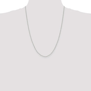 24" Sterling Silver 1.65mm Diamond-cut Long Link Cable Chain Necklace