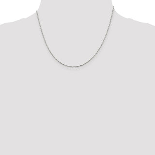 18" Sterling Silver 1.2mm Twisted Serpentine Chain Necklace