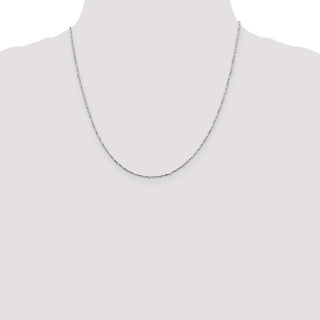 20" Sterling Silver 1.2mm Twisted Serpentine Chain Necklace