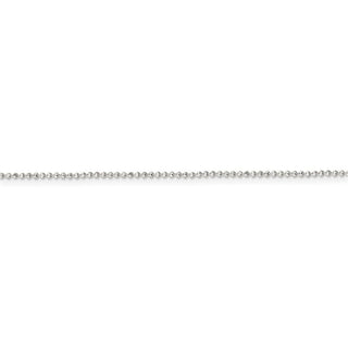 24" Sterling Silver 1.05mm Square Fancy Beaded Chain Necklace