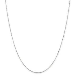 16" Sterling Silver 1.05mm Square Fancy Beaded Chain Necklace