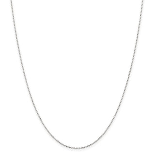 24" Sterling Silver 1.05mm Square Fancy Beaded Chain Necklace