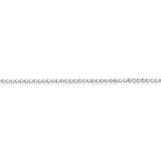 18" Sterling Silver 1.15mm Square Fancy Beaded Chain Necklace