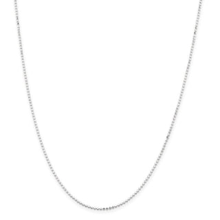 20" Sterling Silver 1.15mm Square Fancy Beaded Chain Necklace