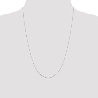24" Sterling Silver 1mm Flat Link Cable Chain Necklace