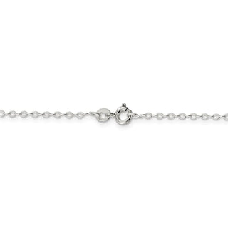 24" Sterling Silver 1.5mm Flat Open Oval Cable Chain Necklace