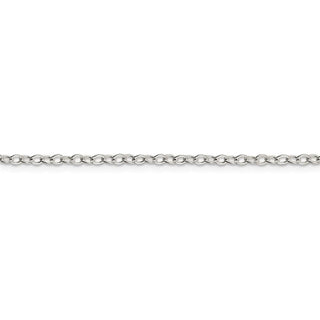 24" Sterling Silver 2.5mm Flat Open Oval Cable Chain Necklace