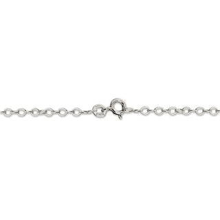24" Sterling Silver 2.5mm Flat Open Oval Cable Chain Necklace