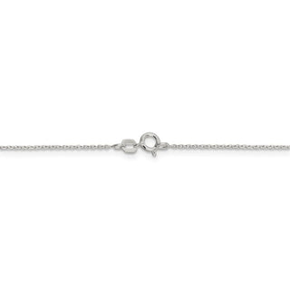 24" Sterling Silver .95mm Diamond-cut Forzantina Cable Chain Necklace