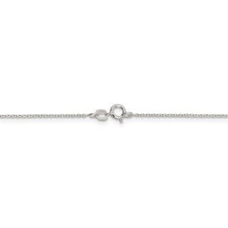 18" Sterling Silver .95mm Diamond-cut Forzantina Cable Chain Necklace