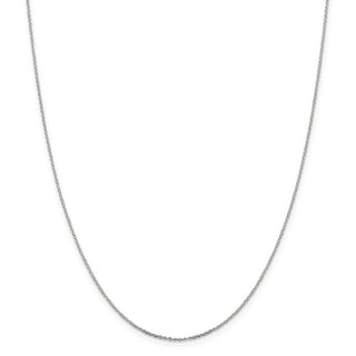 24" Sterling Silver .95mm Diamond-cut Forzantina Cable Chain Necklace