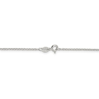 20" Sterling Silver 1.4mm Diamond-cut Forzantina Cable Chain Necklace