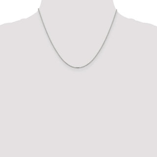 18" Sterling Silver 1.4mm Diamond-cut Forzantina Cable Chain Necklace