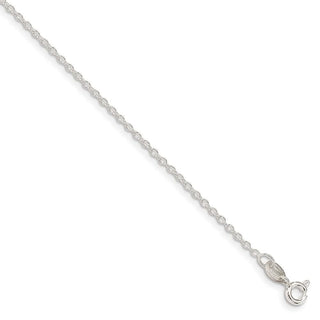 18" Sterling Silver 1.45mm Forzantina Cable Chain Necklace w/2in ext.