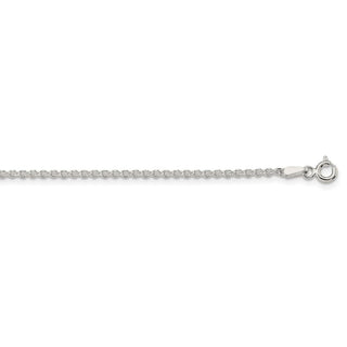 16" Sterling Silver 1.85mm Diamond-cut Forzantina Cable Chain Necklace