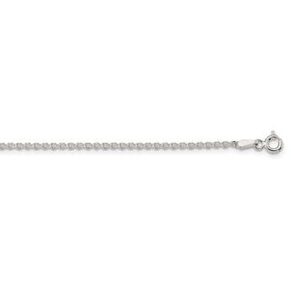 18" Sterling Silver 1.85mm Diamond-cut Forzantina Cable Chain Necklace