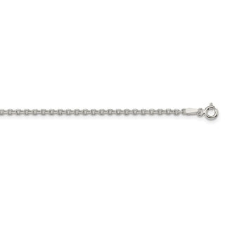 24" Sterling Silver 2.1mm Diamond-cut Forzantina Cable Chain Necklace