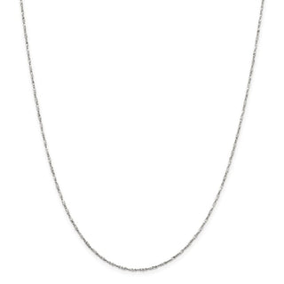 18" Sterling Silver 1.4mm Twisted Serpentine Chain Necklace