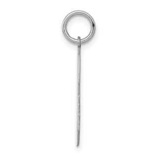 Sterling Silver Rhodium-plated Large Polished Number 3 Charm