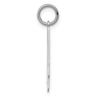 Sterling Silver Rhodium-plated Large Polished Number 4 Charm