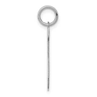 Sterling Silver Rhodium-plated Large Polished Number 5 Charm