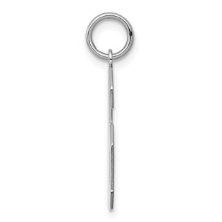 Sterling Silver Rhodium-plated Large Polished Number 6 Charm