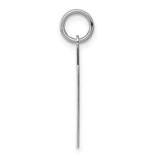 Sterling Silver Rhodium-plated Large Polished Number 7 Charm