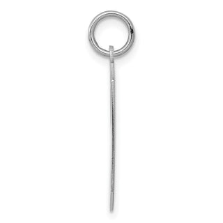 Sterling Silver Rhodium-plated Large Polished Number 9 Charm