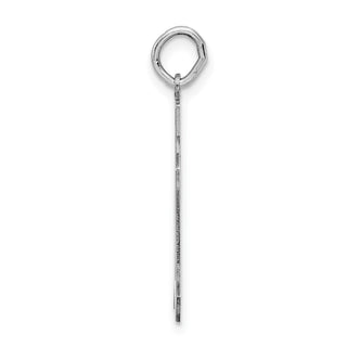 Sterling Silver Rhodium-plated Large Polished Number 10 Charm
