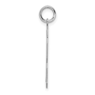 Sterling Silver Rhodium-plated Large Polished Number 13 Charm