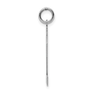 Sterling Silver Rhodium-plated Large Polished Number 22 Charm