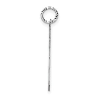 Sterling Silver Rhodium-plated Large Polished Number 25 Charm