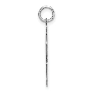 Sterling Silver Rhodium-plated Large Polished Number 58 Charm
