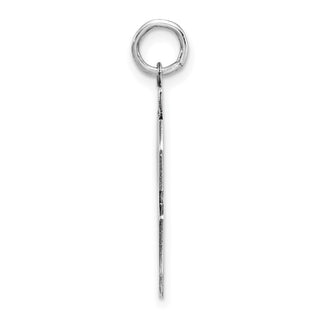 Sterling Silver Rhodium-plated Large Polished Number 58 Charm