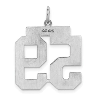 Sterling Silver Rhodium-plated Large Polished Number 59 Charm
