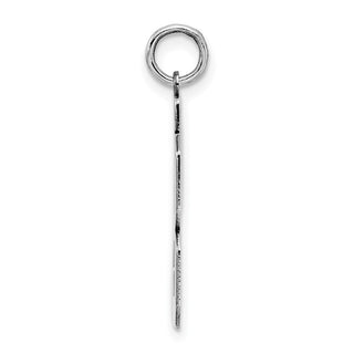 Sterling Silver Rhodium-plated Large Polished Number 93 Charm