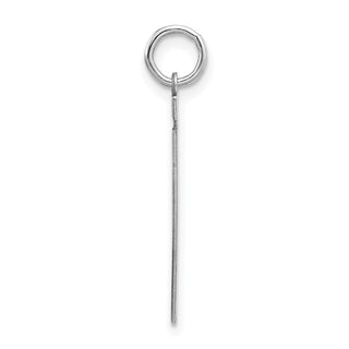 Sterling Silver Rhodium-plated Large Polished Number 97 Charm