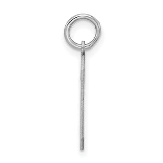 Sterling Silver Rhodium-plated Medium Satin Number 6 Charm