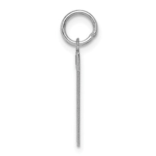 Sterling Silver Rhodium-plated Medium Satin Number 7 Charm