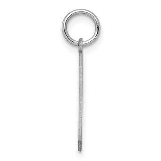 Sterling Silver Rhodium-plated Medium Satin Number 9 Charm