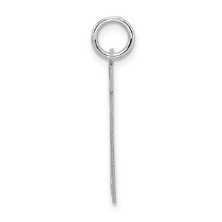 Sterling Silver Rhodium-plated Medium Satin Number 11 Charm