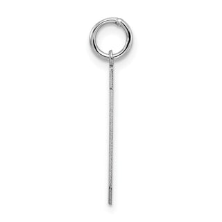 Sterling Silver Rhodium-plated Medium Satin Number 20 Charm