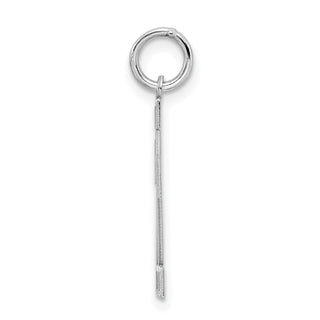 Sterling Silver Rhodium-plated Medium Satin Number 22 Charm