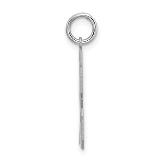Sterling Silver Rhodium-plated Medium Satin Number 23 Charm