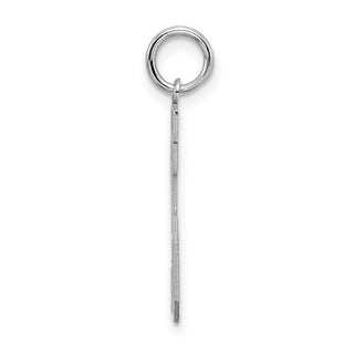 Sterling Silver Rhodium-plated Medium Satin Number 25 Charm