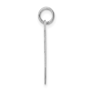 Sterling Silver Rhodium-plated Medium Satin Number 30 Charm